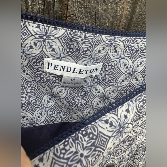 Pendleton Blue & White Floral Skirt - Picture 7 of 7
